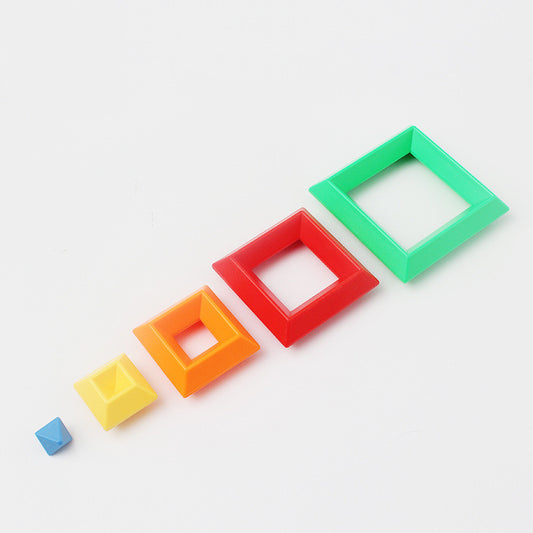 Bloques de madera Jenga de Colores -Montessori - Juguete educacional