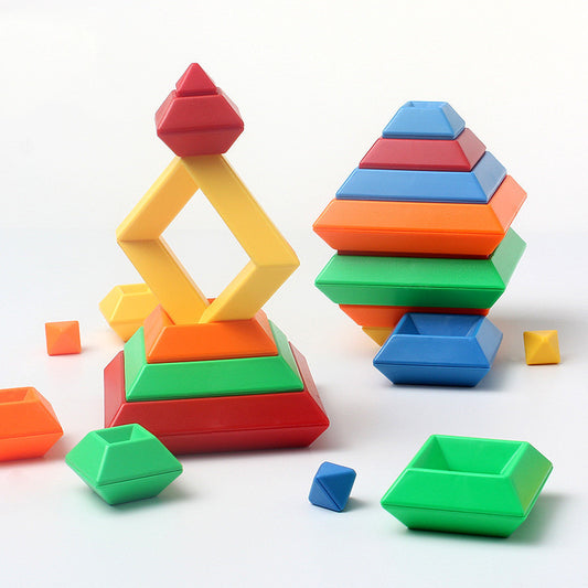 Bloques de madera Jenga de Colores -Montessori - Juguete educacional