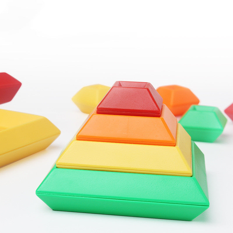 Bloques de madera Jenga de Colores -Montessori - Juguete educacional