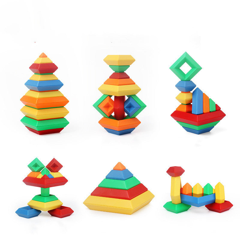 Bloques de madera Jenga de Colores -Montessori - Juguete educacional