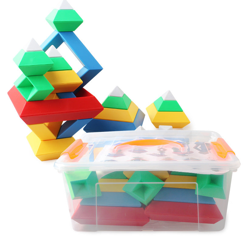 Bloques de madera Jenga de Colores -Montessori - Juguete educacional