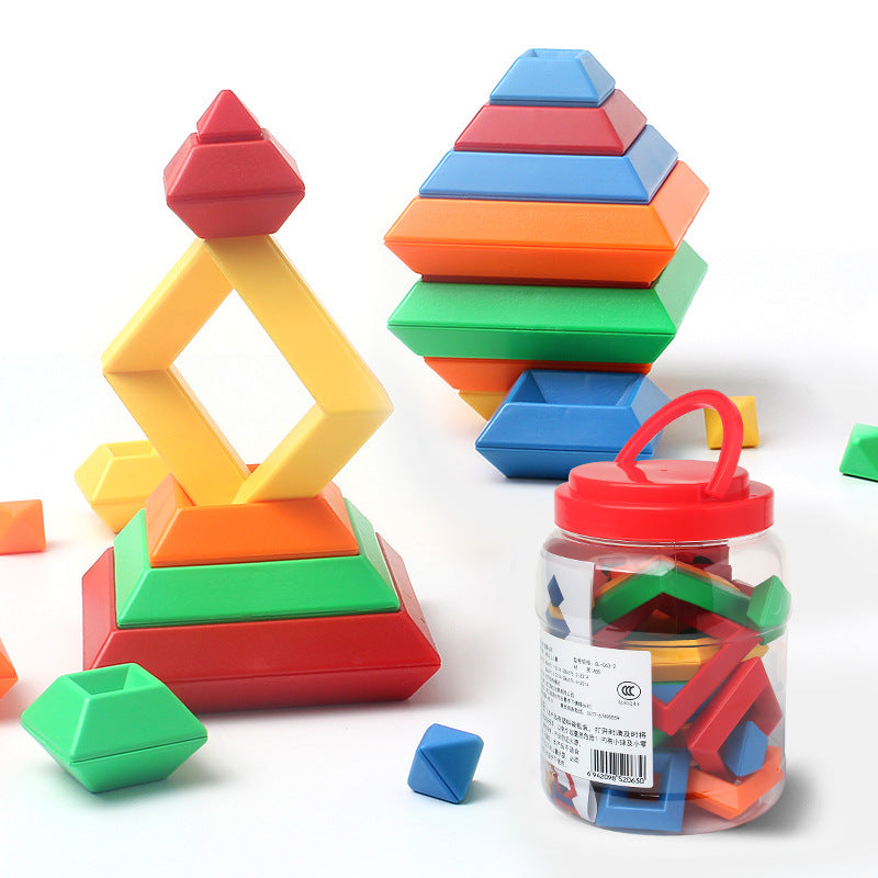 Bloques de madera Jenga de Colores -Montessori - Juguete educacional