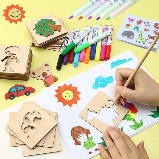 “Juego de herramientas de dibujo y garabatos para niños, juguetes educativos de estimulación temprana para bebés