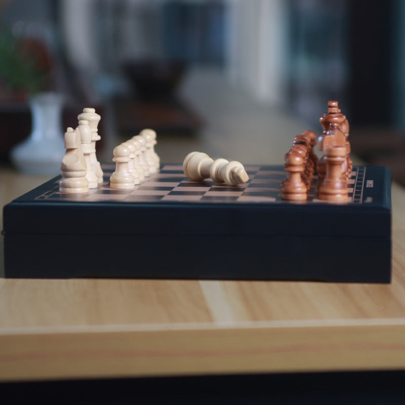 Mini Ajedrez de Madera para Niños