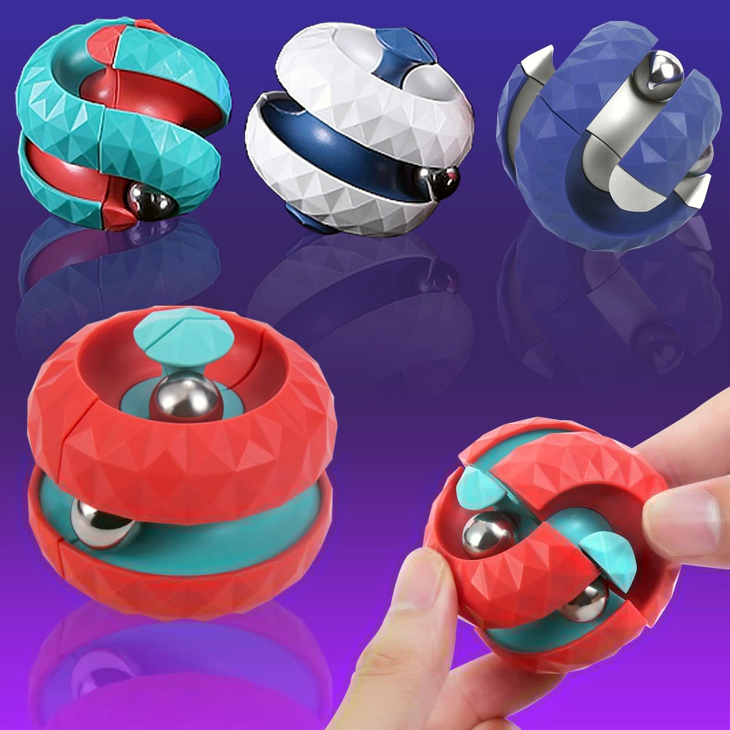 Juguete de Descompresión “Diamond Pattern Ball Track Gyro Rubik’s Cube” – Fidget Spinner para Niños