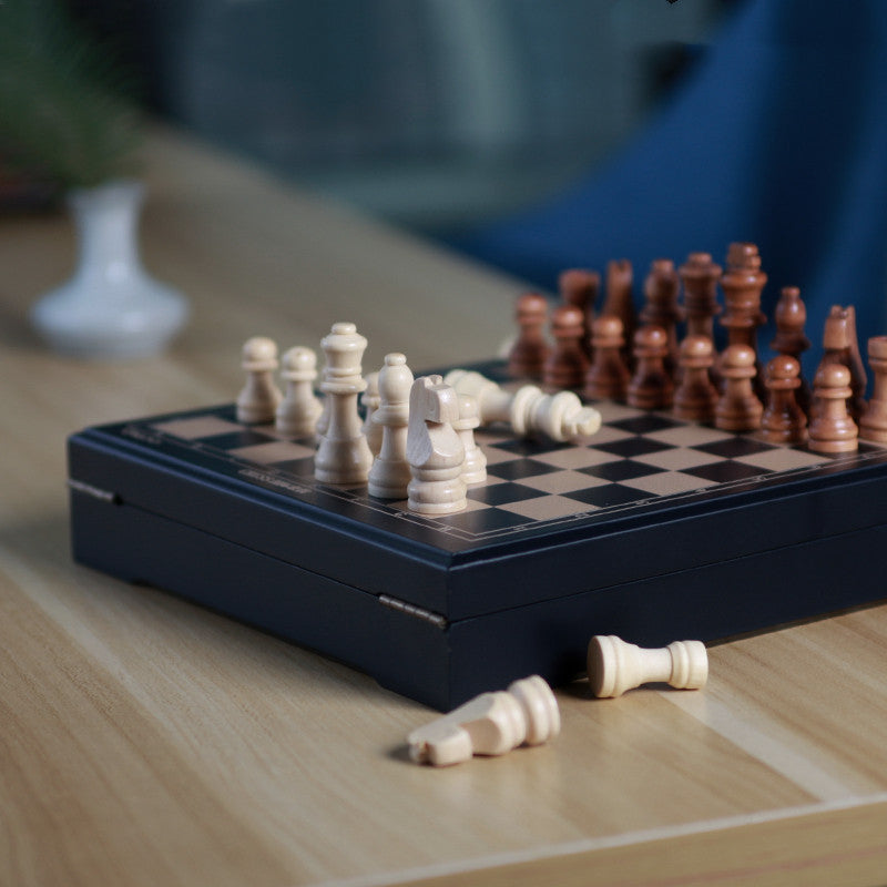 Mini Ajedrez de Madera para Niños
