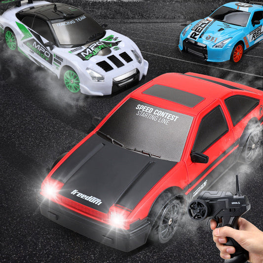 “Coche RC Drift 2.4G 4WD – Juguete de coche de control remoto modelo GTR AE86, coche de carreras RC para niños, regalo de Navidad”