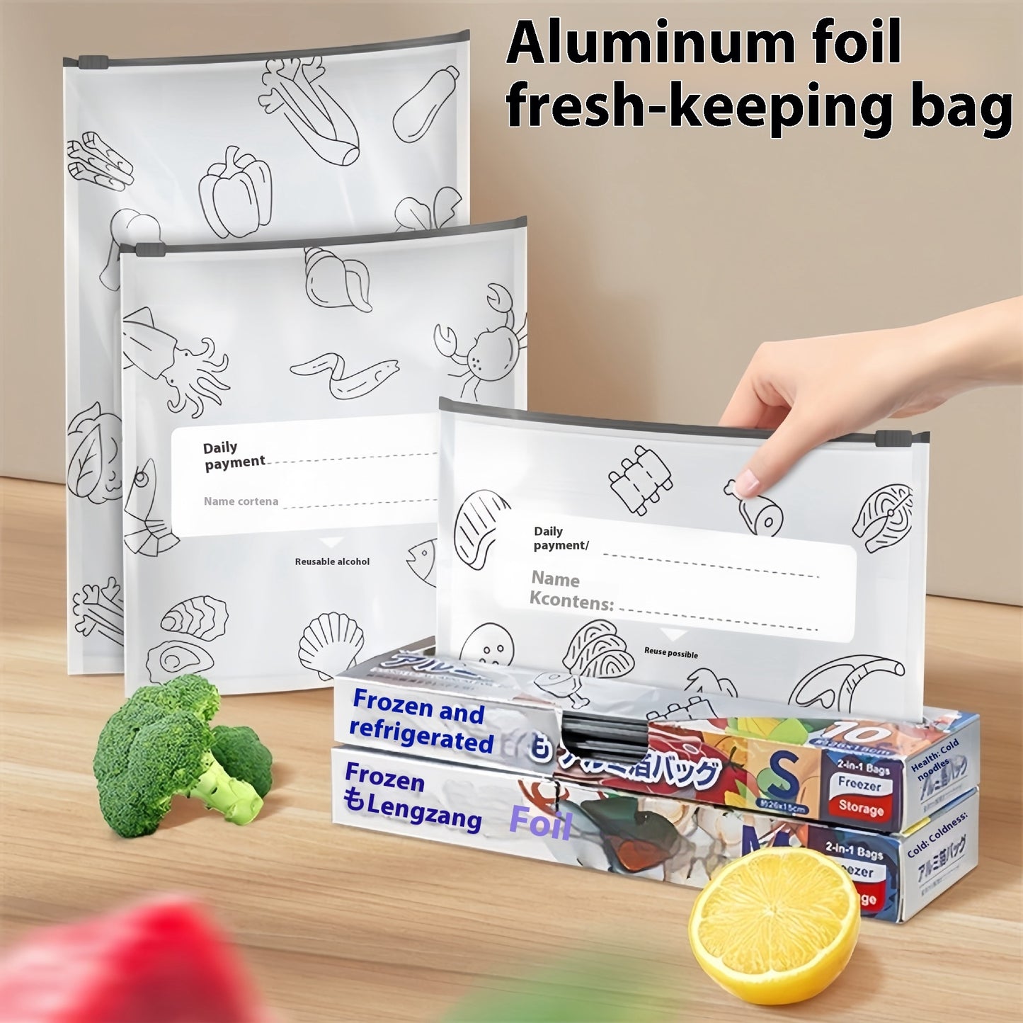 Bolsa Sellada de Papel Aluminio para alimentos